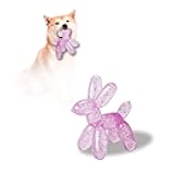 Allcoke Durable Dog Chew Toy – Balloon Dog Shape, 4.72” for Small & Medium Dogs, Tough Plastic, Interactive Chew Toy for Boredom & Dental Health（Pink）