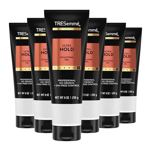 TRESemmé Alcohol-Free Gel Ultra Hold 6 Pack for 24H Frizz Control, with Pro Lock Technology, 9 Oz
