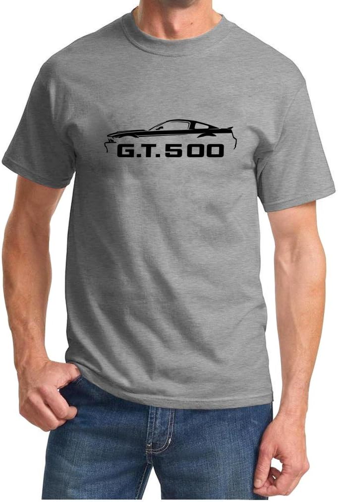2006-09 Shelby GT500 Mustang Classic Outline Design Tshirt Grey