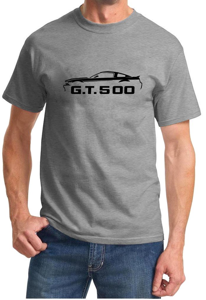 2006-09 Shelby GT500 Mustang Classic Outline Design Tshirt Grey