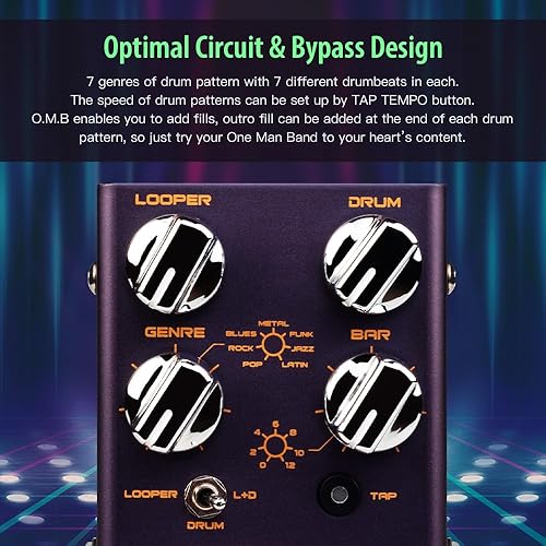 Miniatura 93 de JOYO Overdrive Pedals Serie R Pedal de doble canal limpio y salvaje efecto Overdrive para guitarra eléctrica (máximo R-05)