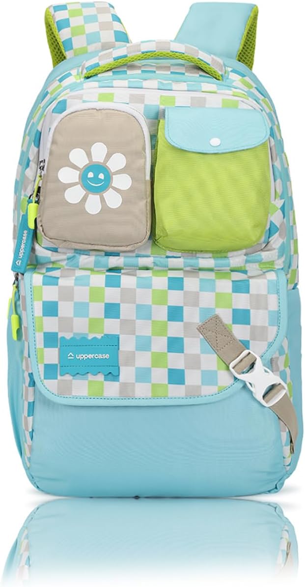 uppercase 35L Luna 02 | School Bag for Girls | Double Compartment with 2 Small Front Pockets | Padded Shoulder Strap & Grab Handle | Contains Tiffin Compartment | 750 Days Warranty