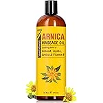 Seven Minerals Arnica Sore Muscle Massage Oil for Massage Therapy - Big 16 oz - Ideal for Professional or at-Home Body Massage. Soothing Natural Blend of Almond, Jojoba & Vitamin E
