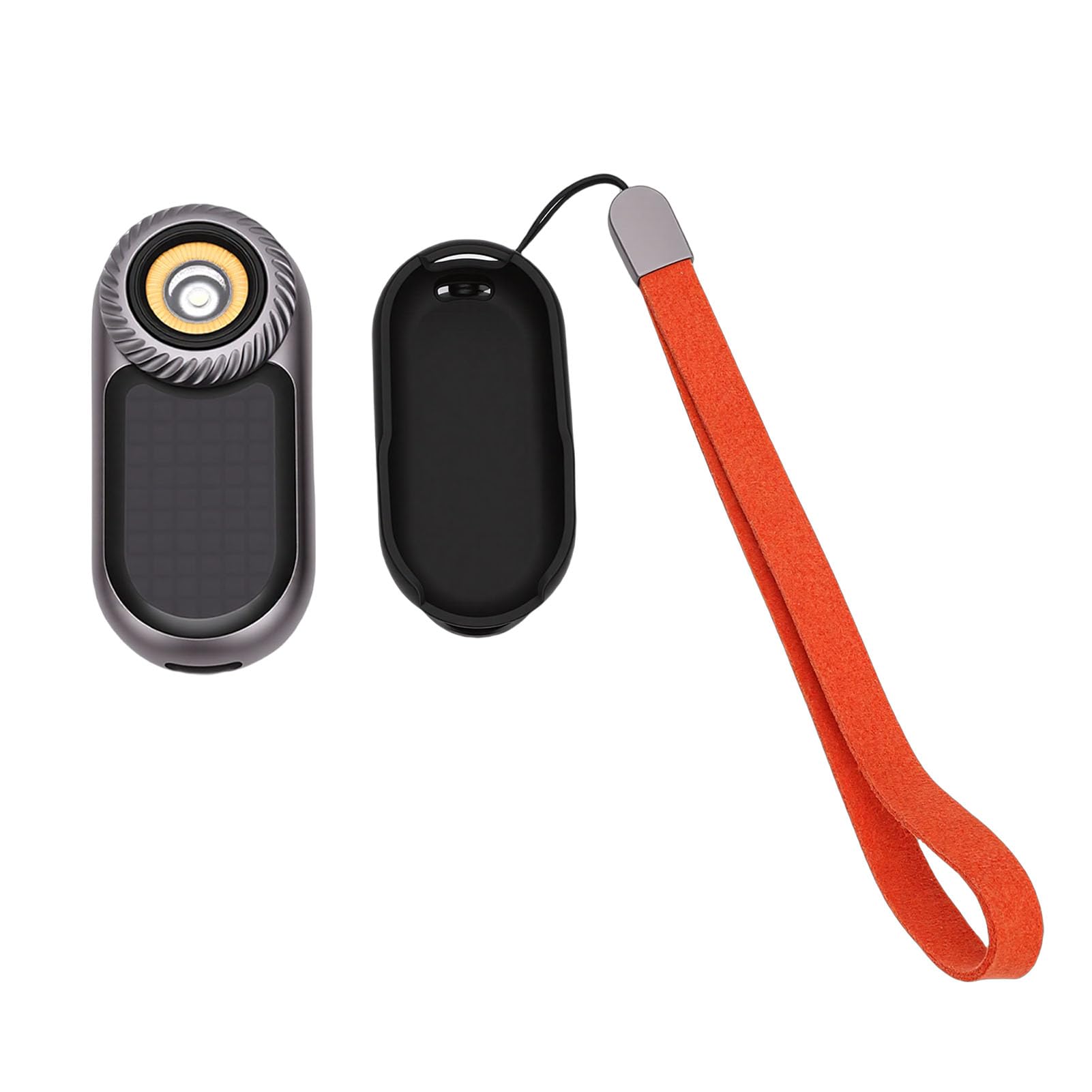 EDC-Taschenlampe, 400 Lm, LED-Helligkeit, RGB-Display, 600 MAh, Wiederaufladbare Taschenlampe, Tragbare Stirnlampe mit Rückenklemme für Notfall-Camping