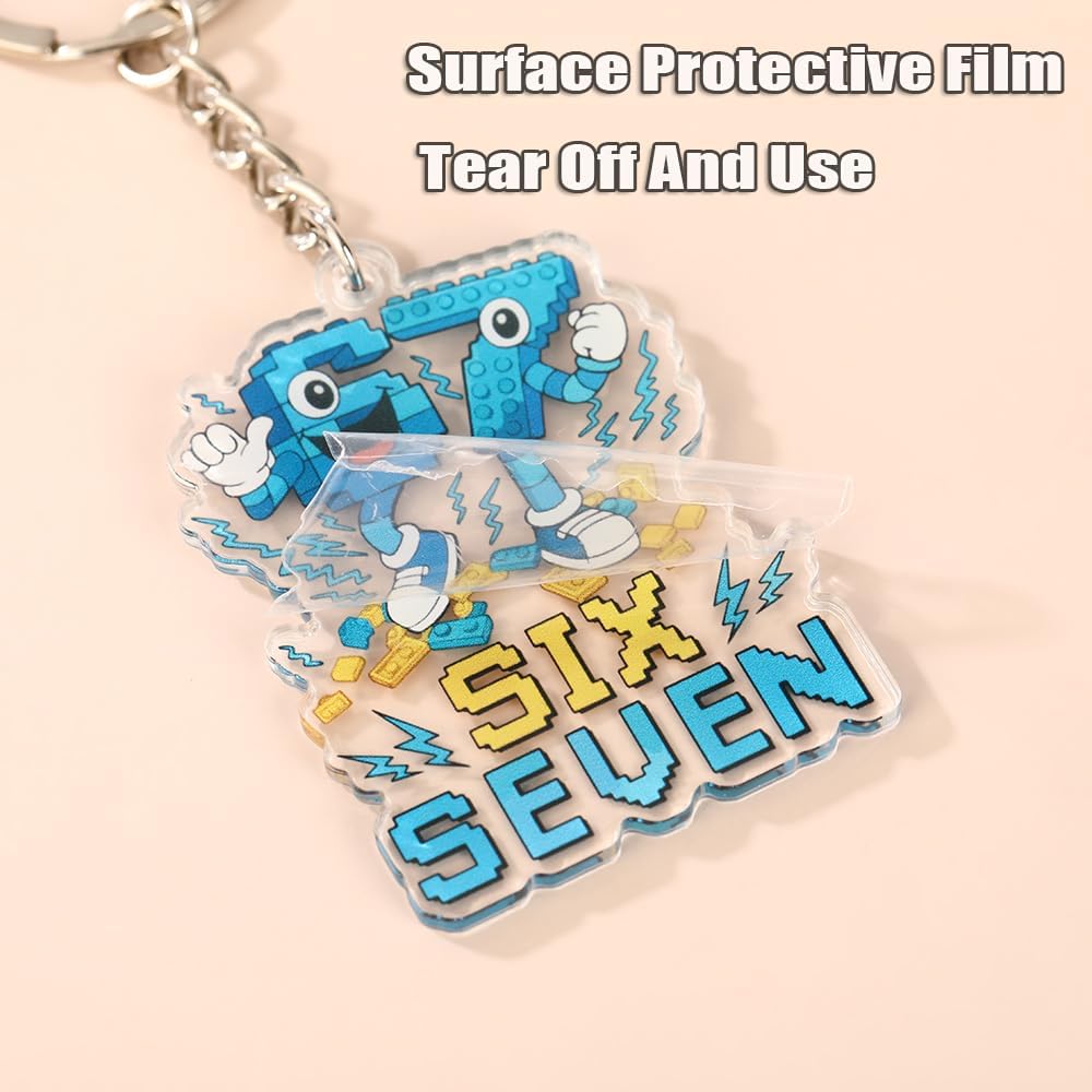 Funny Six Seven Keychain - Image 4