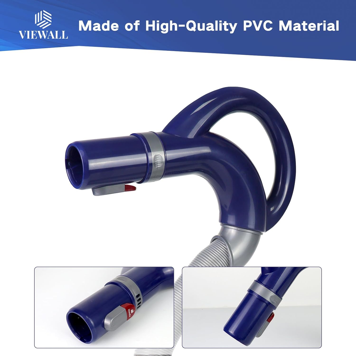 Upgraded Replacement Hose Handle for Shark NV360 NV350 NV351 NV352 NV355 NV356 NV357 NV358 NV370 UV541 NV390 NV391 NV392 CU520 Navigator Lift Away Vacuum Clener 207FFJ360 113FFJ (Blue)