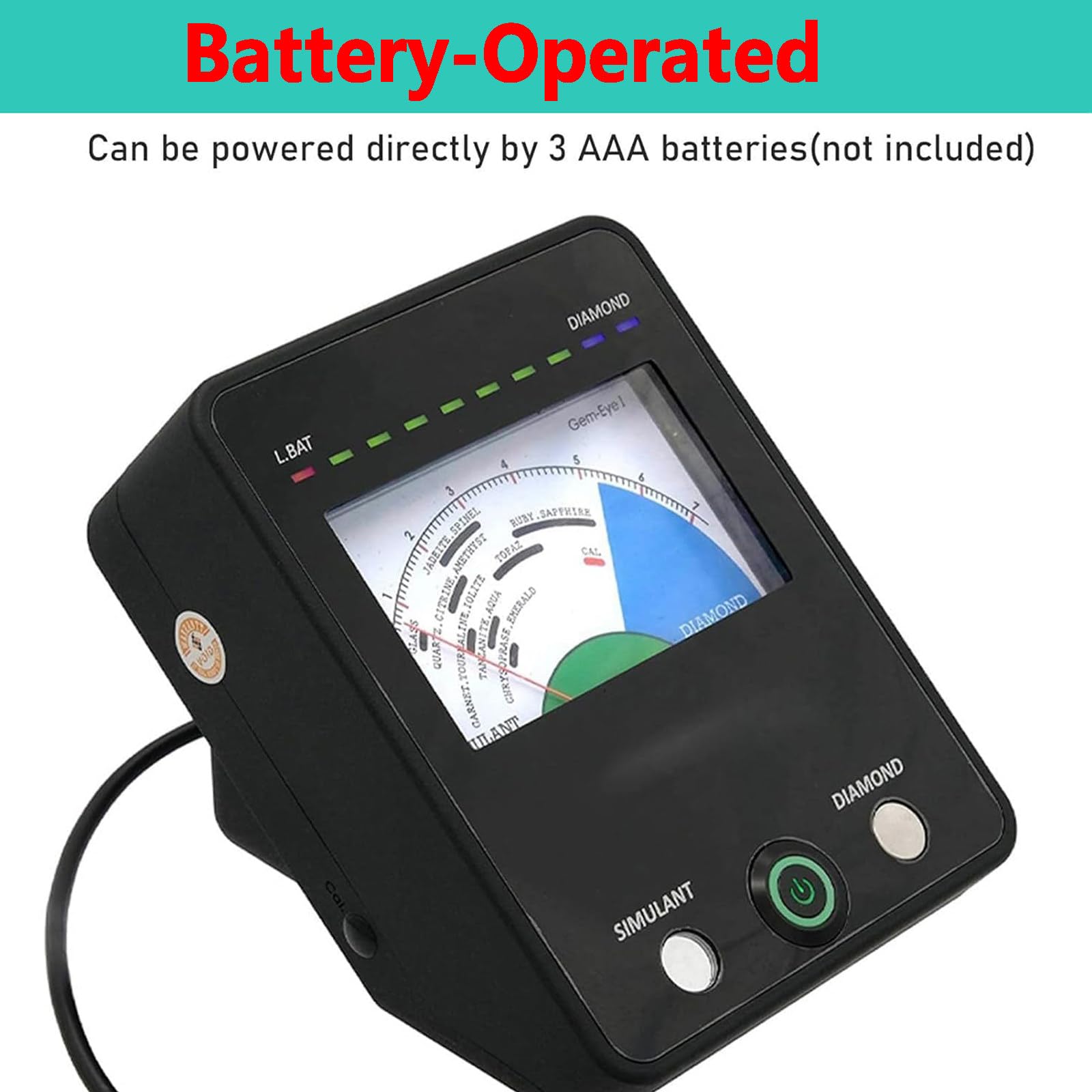 Probador Profesional Joyas, Kit Prueba Diamantes con Pantalla LED Y Calibración Automática, Prueba Dureza Jade, Probador Moissanita para Identificar Diamantes Y Piedras Preciosas