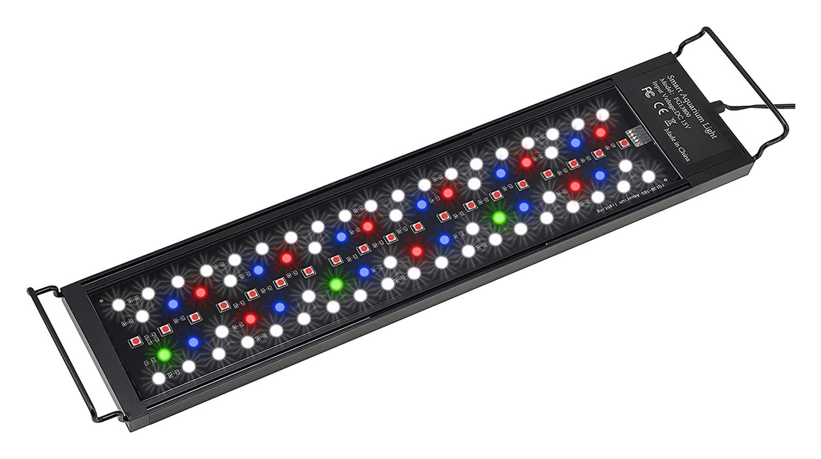 Colori Auto On off Acquario Luce Spettro Completo Acquario Luce per Piante Acquatiche Costruito nel Timer Alba Tramonto Lampada LED RGB (Colore : 60-75cm)