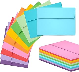 50 Pack 5x7 Envelopes, 5x7 Colored Self-Seal Envelopes for Invitations, ...