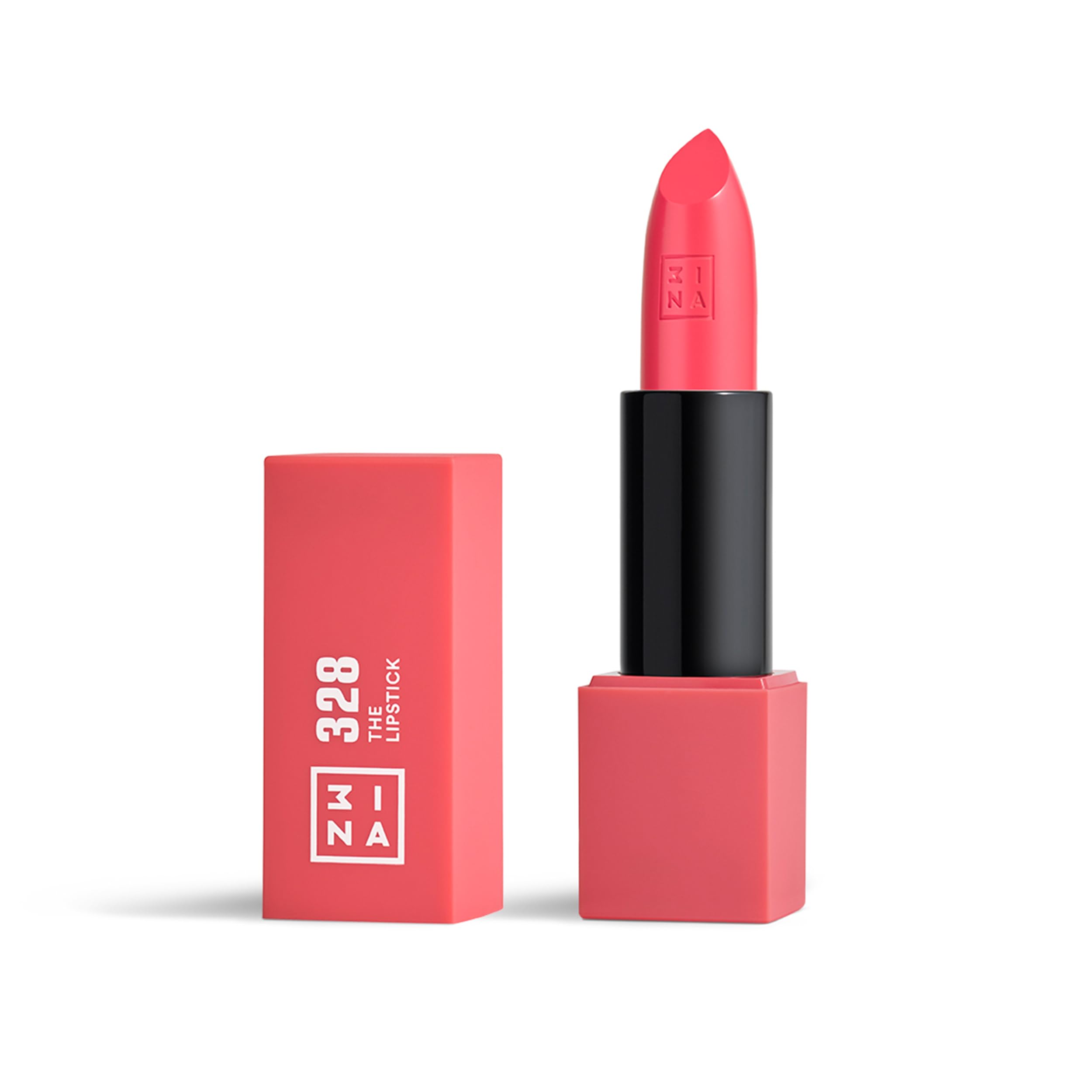 3INA MAKEUP - The Lipstick 328 - Elektrisches Rosa Lippenstift - Matt Lippen-Stift mit Vitamin E und Shea Butter- Langanhaltender Hochpigmentiert Creme - Vanille-Duft - Vegan - Cruelty Free