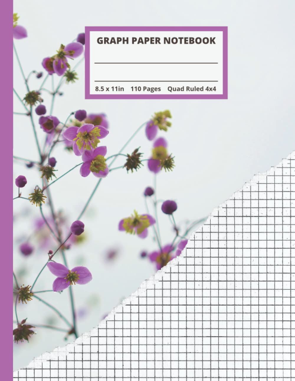 Graph Paper Notebook: Grid Paper Notebook, Quad Ruled 4x4, 110 Pages, 8.5x11