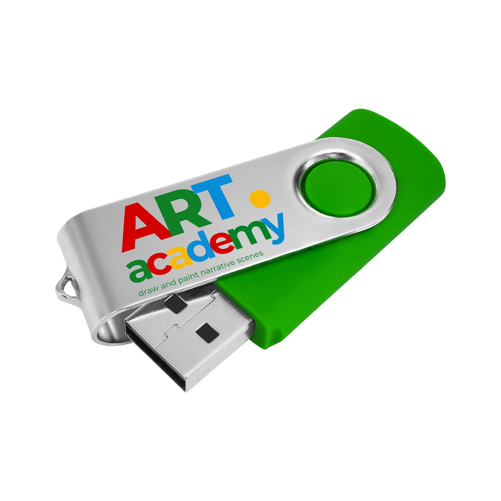 Zestaw 50 niestandardowych pendrive'ów USB 32 GB USB 2.0, spersonalizowane pendrive z logo do biznesu, wydarzeń, drukowania tekstu lub obrazu, niestandardowe karty pamięci JBOS - zielone