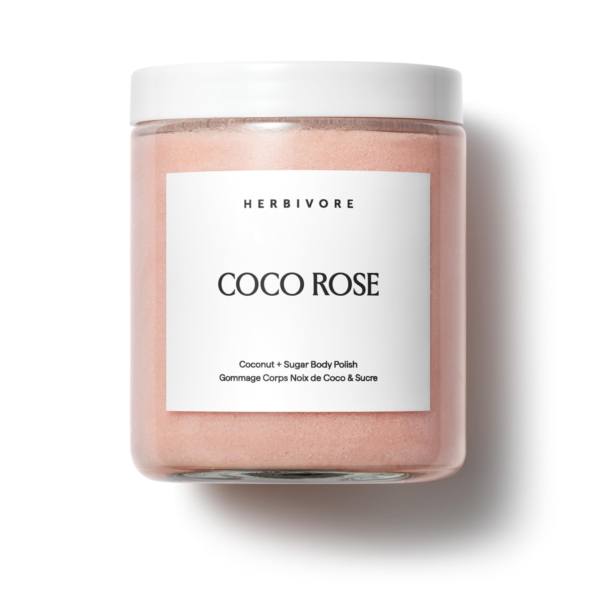 HERBIVORE Coco Rose Coconut Oil Body Polish | Exfoliating Body Scrub with Shea Butter | Smooths & Softens Skin, Plant-Based, Vegan, for All Skin Types