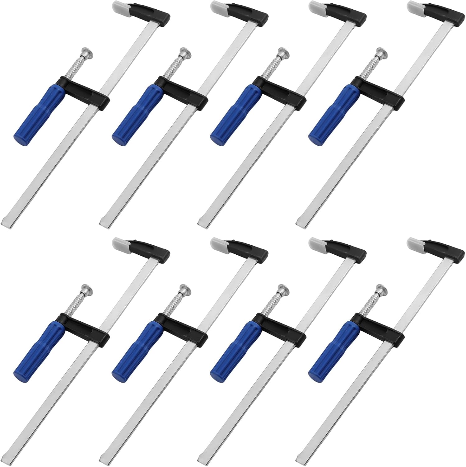 8 Pack 12 Inch Bar Clamps, F Steel Bar Clamps with Pad Protector for Welding, Woodworking and DIY Project