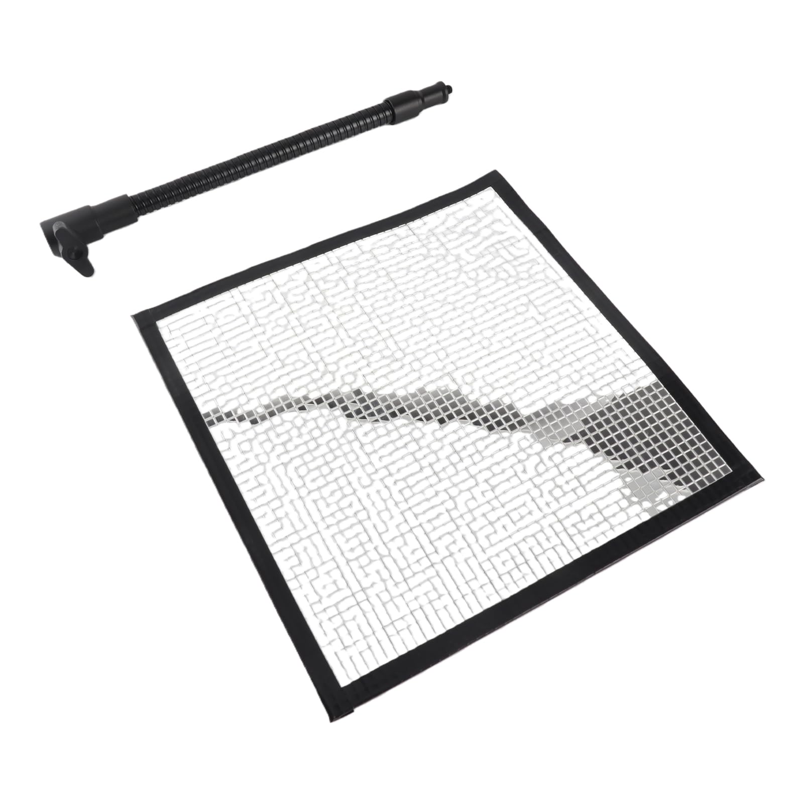 SIXRUN Riflettore di Luce per Flussi Ottici, Pannello a Specchio in Alluminio PC MCPET, 9,4 X 9,4 Pollici con Griglia da 0,2 X 0,2 Pollici, Riflettore Modellante la Luce per Riprese di Prodotti