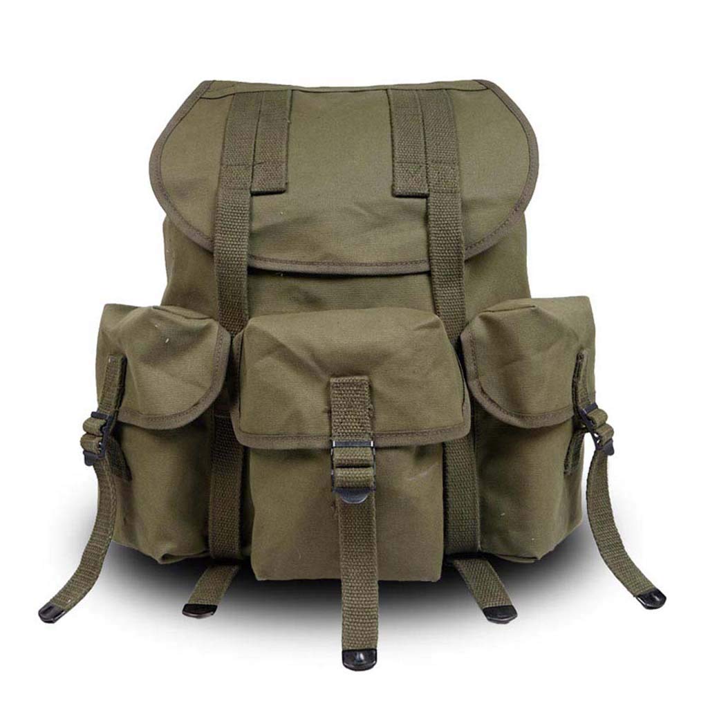 WW2 WWII Us Army M1961 Tactical Haversack-Cotton/Waterproof Canvas Rucksack-Korean War M14 Alice Ancient Backpack