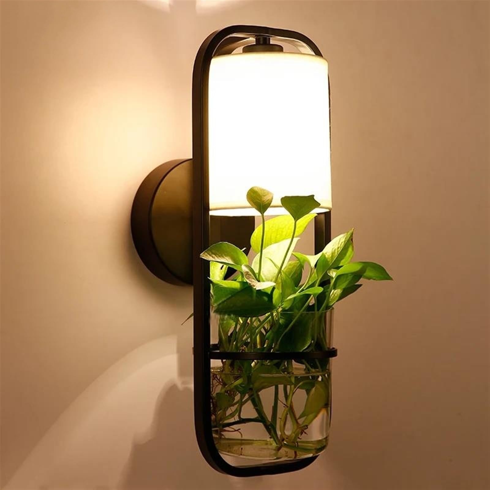 GALSOR Indoor Wall Lights Modern Stlye Plant Wall Lamps Iron&Glass Hydroponic Plant Light Fixture Living Room Restaurant Bar Hotel Corridor Aisle Decor Lamp Wall Lamps Wall Light