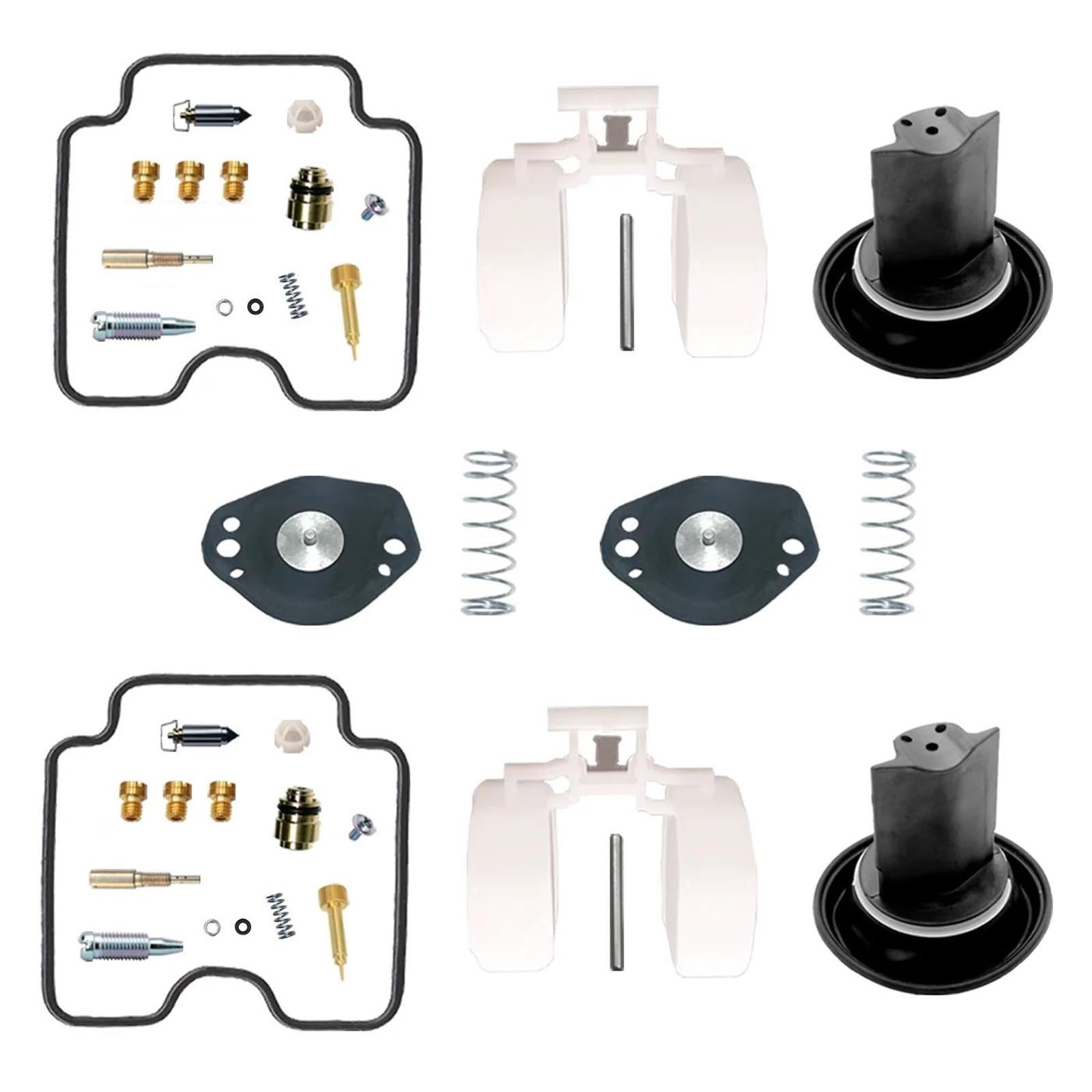 CYDJML Carburetors Parts Kit Carburetor Repair Kit For Dragstar 1100 XVS1100 1999-2006 XVS 1100 Carb Rebuild Pieces Lunger Diaphragm Float Aircut Repair Kits Replacement(SET 2)