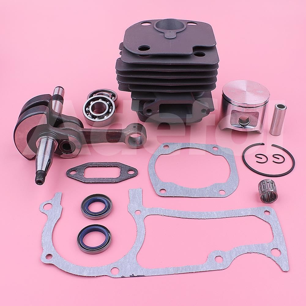 Kit de cigüeñal de pistón de Cilindro de 48mm, for Motosierra Especial Husqvarna 365 365 EPA 503691072 Square W, rodamiento de Agujas de Sello de Aceite Pistón de Cilindro de jardín