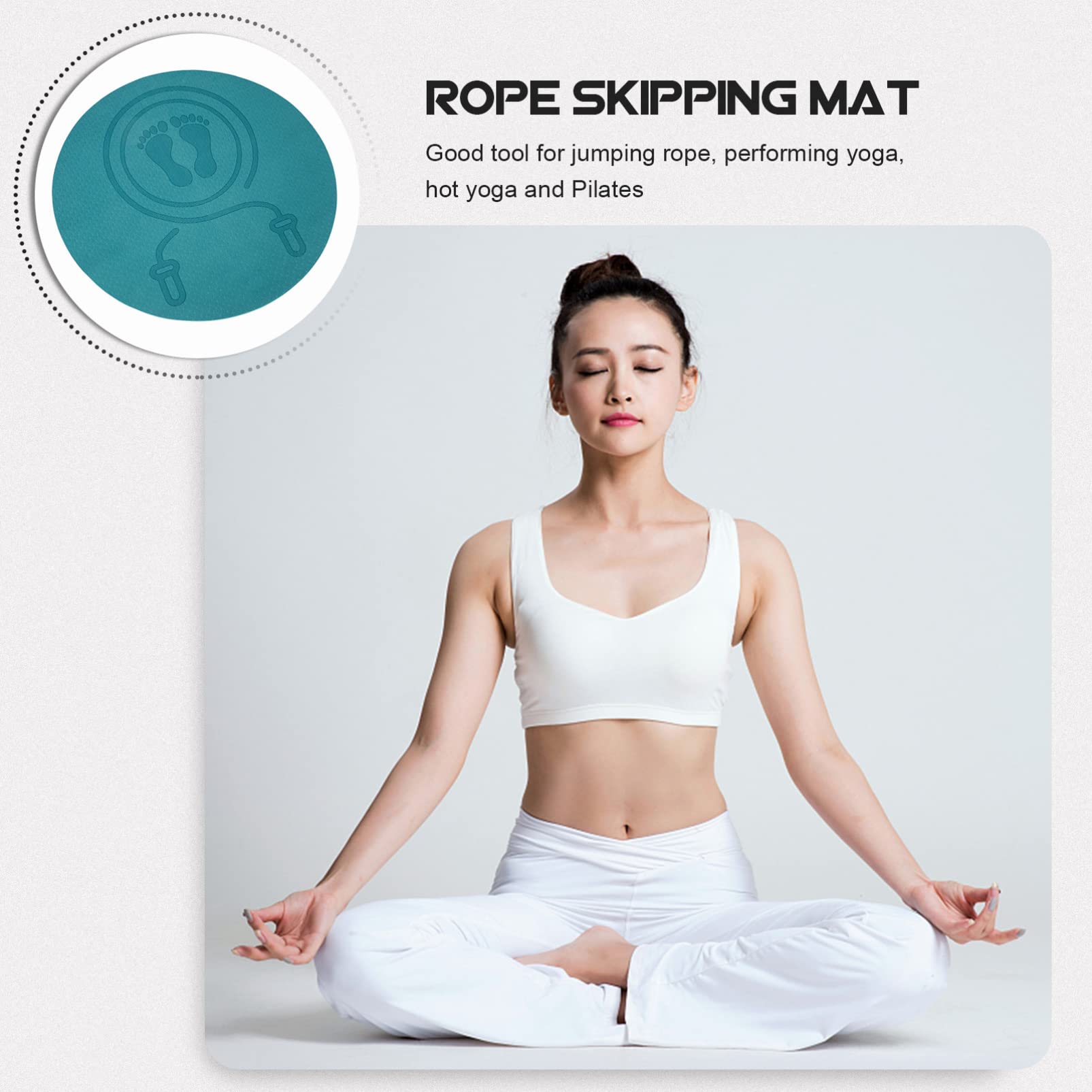 GALPADA Shockproof Exercise Mat Non-slip Workout Pad Sound Proof Tpe Mat Round Yoga Pad