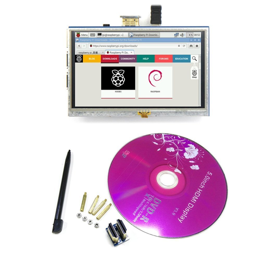 Invento 5 inch HDMI Touch Screen TFT LCD Panel Module Shield 800X480 For Raspberry Pi-picture-14