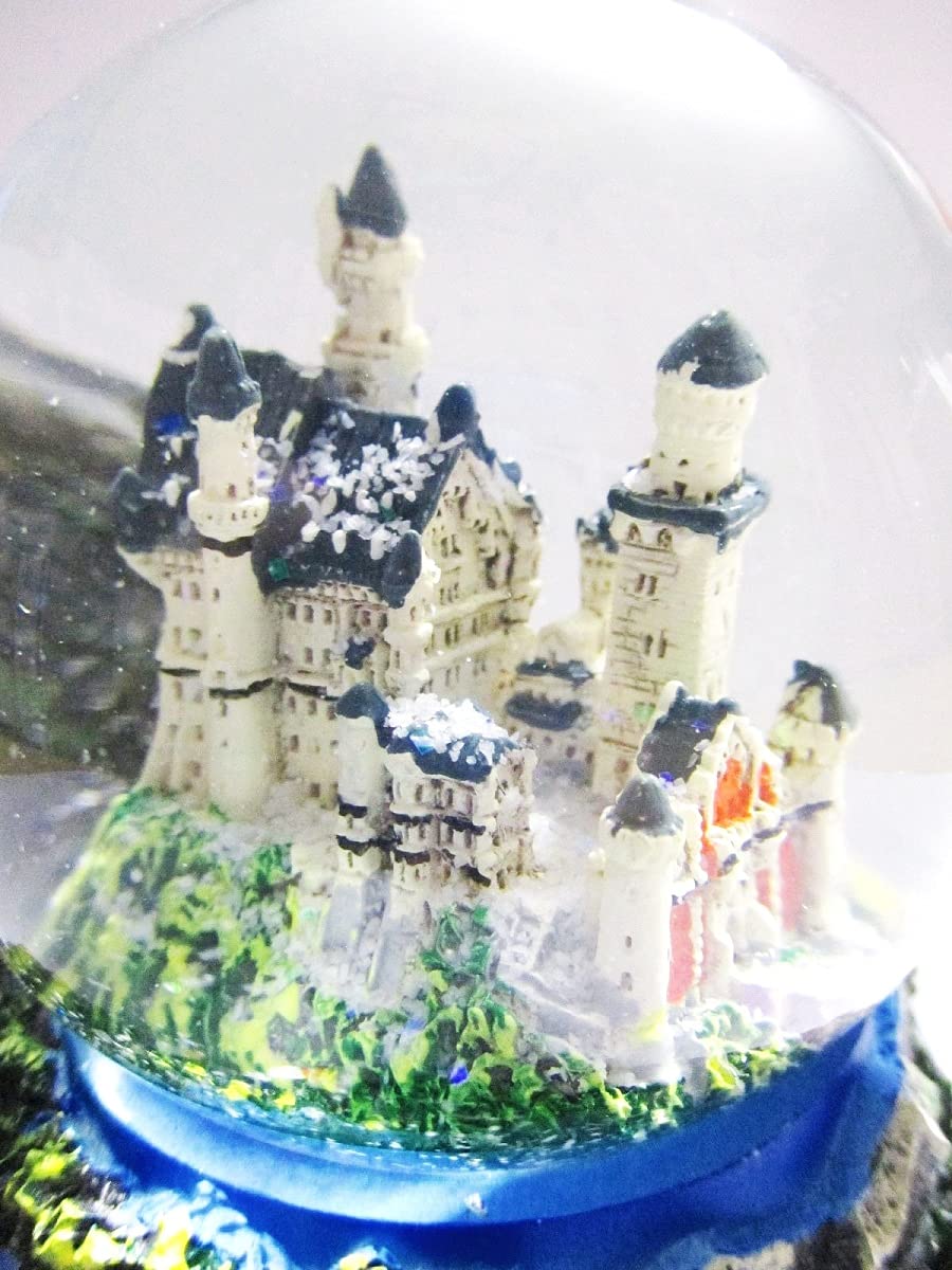 Fotoverlag Huber Schneekugel Schloss Neuschwanstein mit Eibsee, 6,5 cm Kugeldurchmesser, 9,5 cm hoch, Klassisch, Kunststoff, Souvenir Deutschland