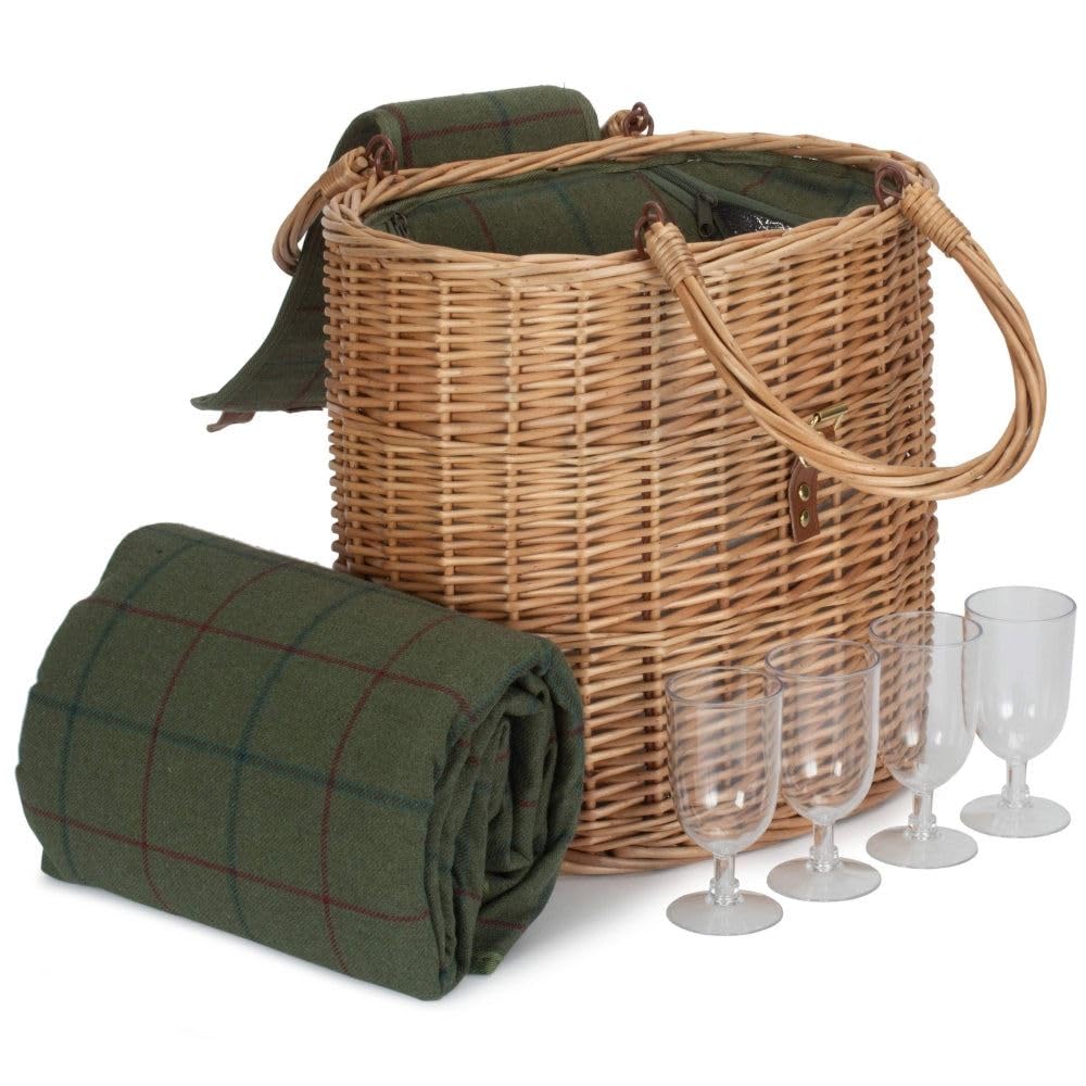Oval Cool Drinks Bag with Picnic Basket -