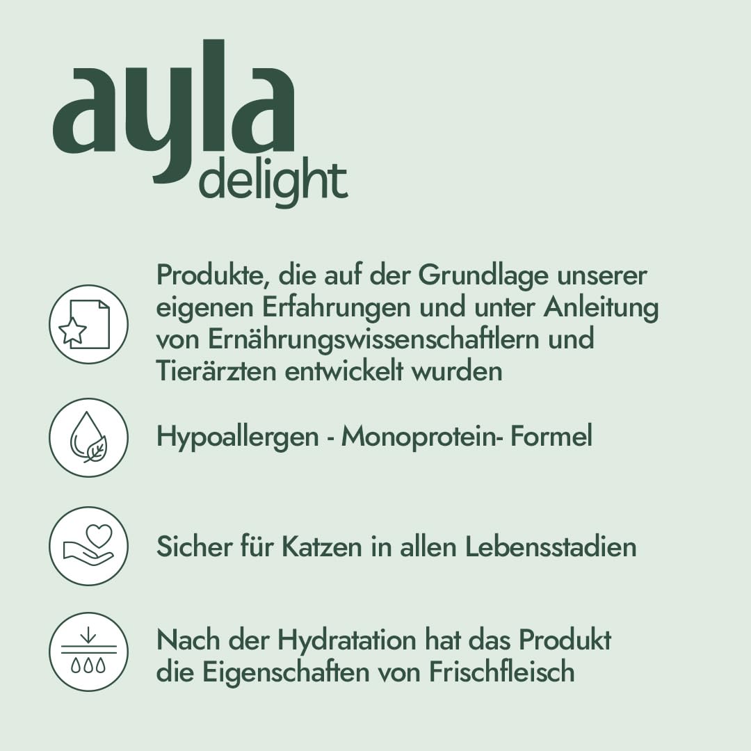 AYLA Premium Gefriergetrocknetes | 5X Bundle Proteinreiches Katzenleckerlis | Vital-Booster für Fell & Muskulatur | Für Kitten & Erwachsene Katzen (140g, Hühnerbrust-Filet)