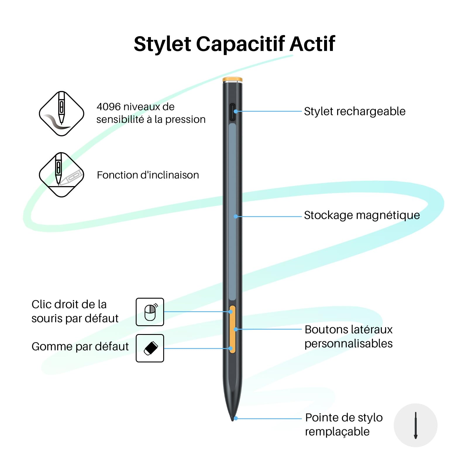 HUION Kamvas Slate 10 Freestanding Drawing Tablet with Fully Laminated Screen, 10.1 Inch FHD Digital Art Tablet and 4096 Level Stylus Pen Android 12, 8GB + 128GB for Beginner Artist Product Image 4