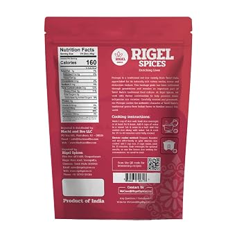 Rigel Spices | Poongar Red Rice (4Lbs) | Ladies special | GLUTEN FREE | AGED 12+ MONTHS | Ancient grain from India