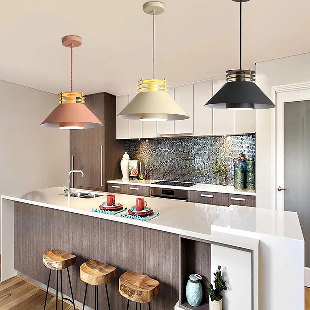 Lampa Wisząca Nowoczesna Latarnia Oświetlenie LED Gniazdo E27 Metalowy Klosz Minimalistyczna Przemysłowa Lampa Wisząca Sufitowa Do Wyspy Kuchennej, Stodoły, Jadalni, Salonu, Sypialni CSYSKV