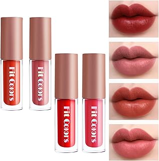 4PCS Lip Gloss Set,Tinted Lip Balm,Lipgloss,Lip Stain Long Lasting,Plumping Lip Gloss,Matte Lipstick Sets,Lip Plumper,Nude Lip Gloss,Liquid Lipsticks Set For Woman,Clear Lip Gloss Liquid Blush