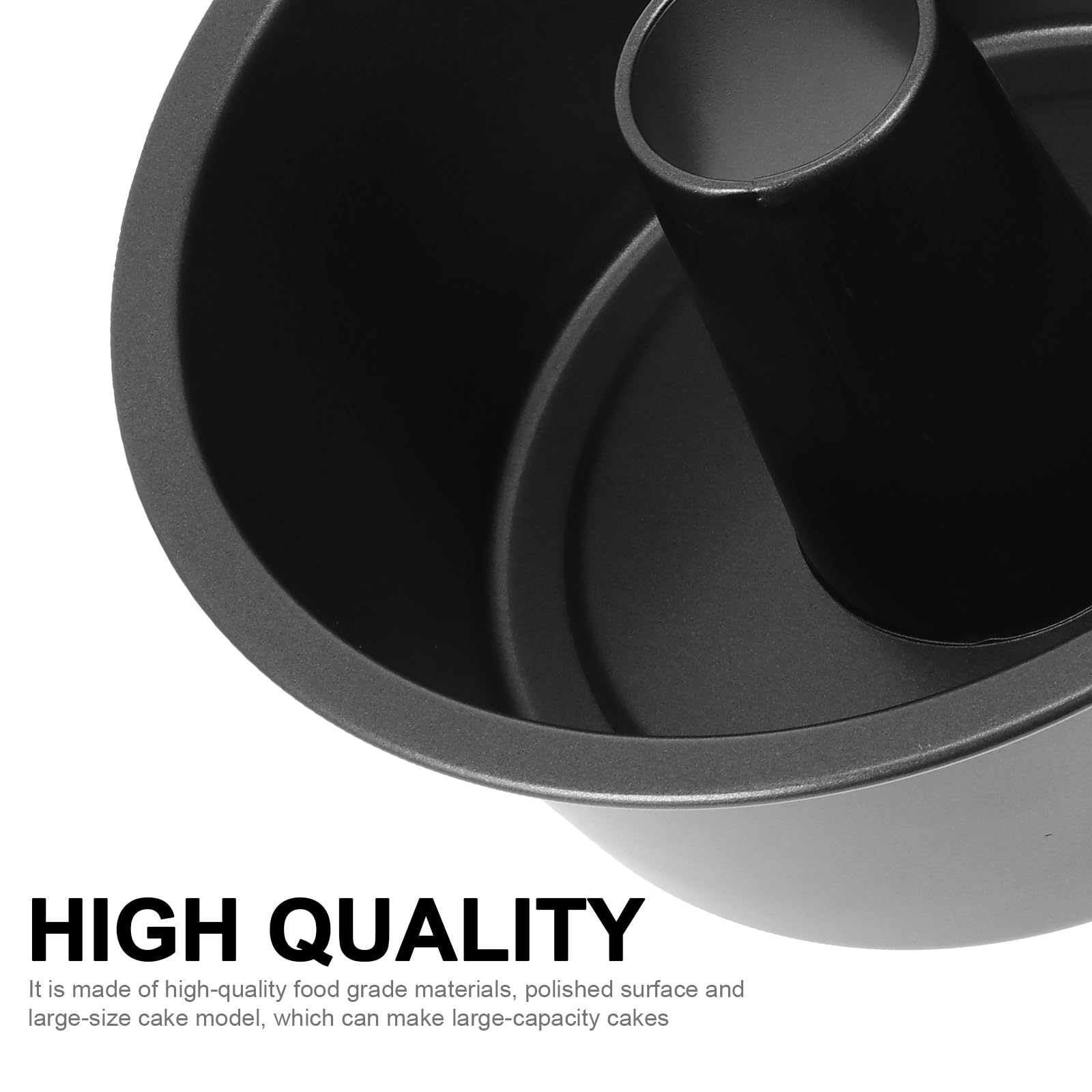 Molde para Tartas Redondo Hueco de Acero al Carbono Negro, Antiadherente, Resistente a Deformaciones y Fácil de Desmoldar, Adecuado para Repostería Casera