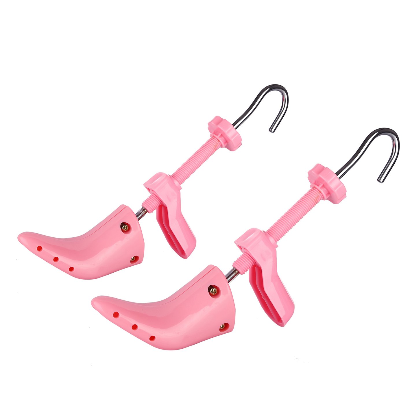YounikerPair of High Heel Shoe Stretchers for Women,2-way Adjustable Length  Width Shoe Stretcher Women Bunion, Pink, UK women's size