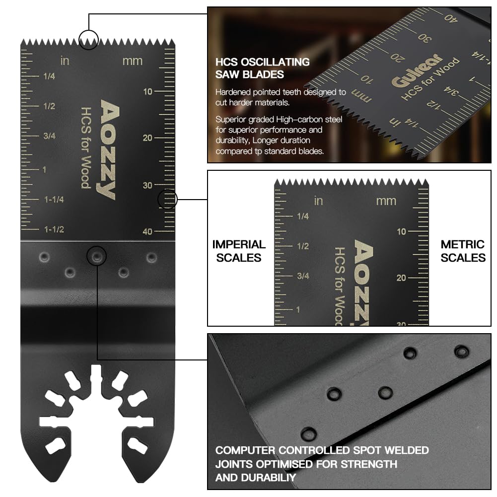 50 Tlg Multitool Sägeblätter Holz Set, Oszillierende Sägeblätter Titan 5 tlg Multitool Sägeblätter, für Metall und hartes Material,Universal SchnellwechselOszillierendes Zubehör Kompatibel mit Bosch