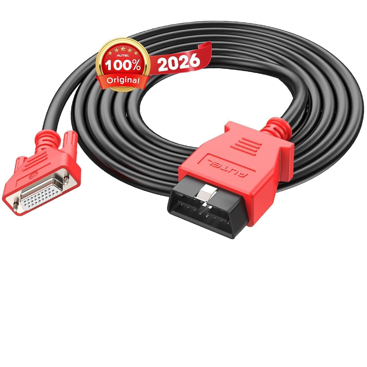 Autel Original OBD2 Haupttestkabel 1.5M 3 Reihiger, 16 Poliger OBDII Diagnosestecker, Nur für MaxiSys MS908P MS908S PRO II MK908 PRO II MS909CV EU Elite II PRO MS909 MS919 Ultra Lite Ultra
