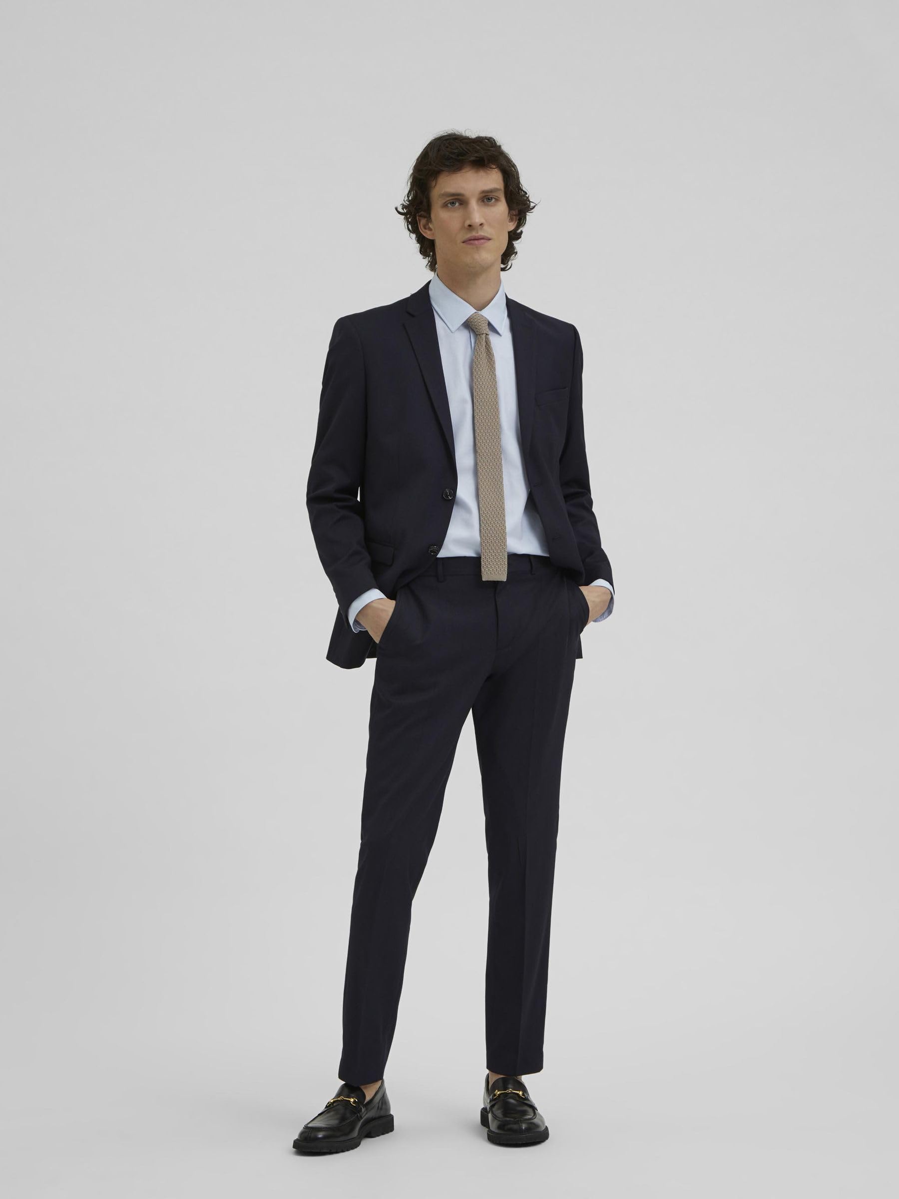 SELECTED HOMME Slhslim-mylobill Navy Trouser B Noos Pantaloni completo Uomo