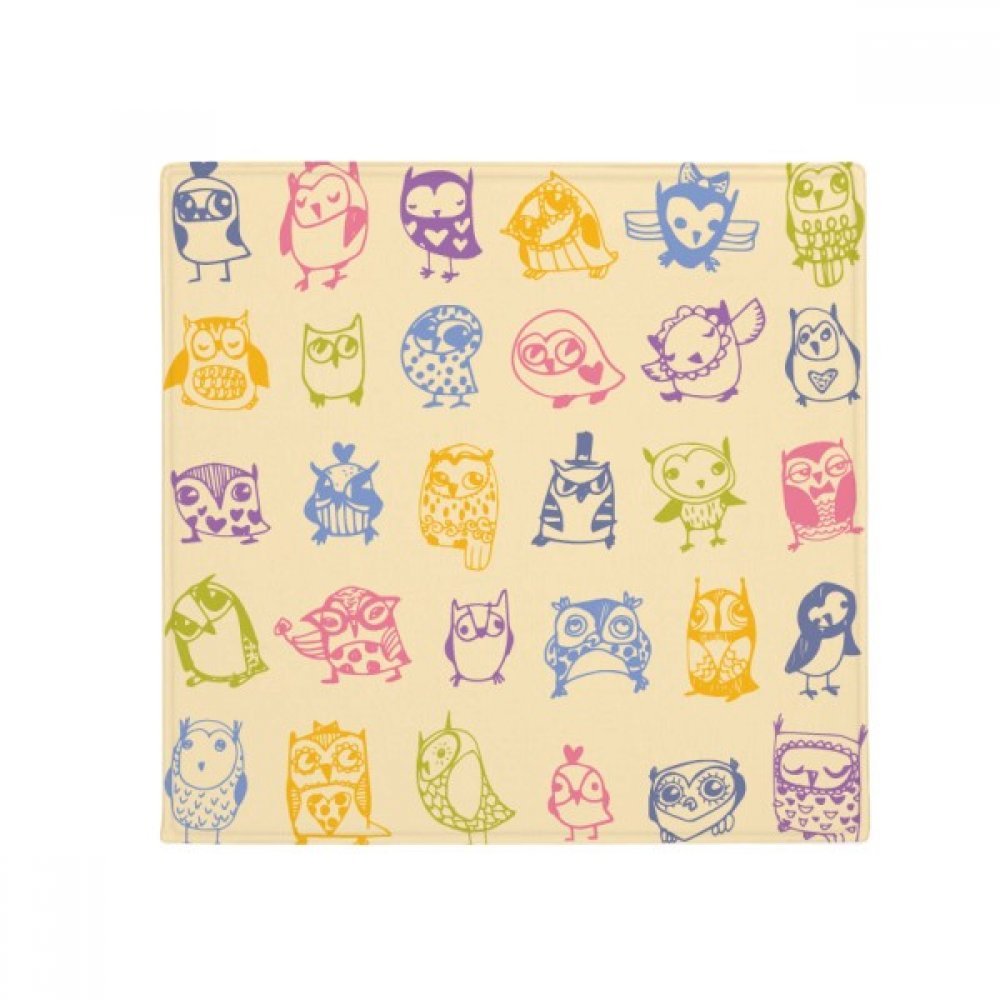 Tapis pour animaux antidérapant oiseaux colorés tapis de sol cuisine entrée 80x80cm multicolor