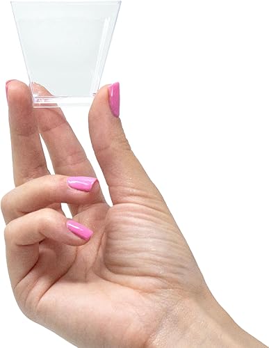 Miniatura 4 de CMJJ - Vasos de plástico para postres de 50 unidades de 2 onzas con tapas de grado profesional reciclables desechables para fiestas y mini