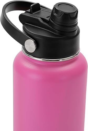 Miniatura 4 de makerflo Botella de agua con recubrimiento de polvo hidráulico de 32 onzas, paquete de 25 con tapa 2 en 1, lista para manualidades para regalos y