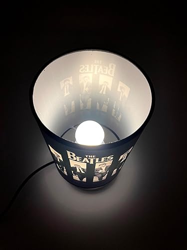 Miniatura 4 de Beatles - Lámpara de mesa para mesita de noche, luz nocturna, base de madera, decoración de habitación o ideal para regalos