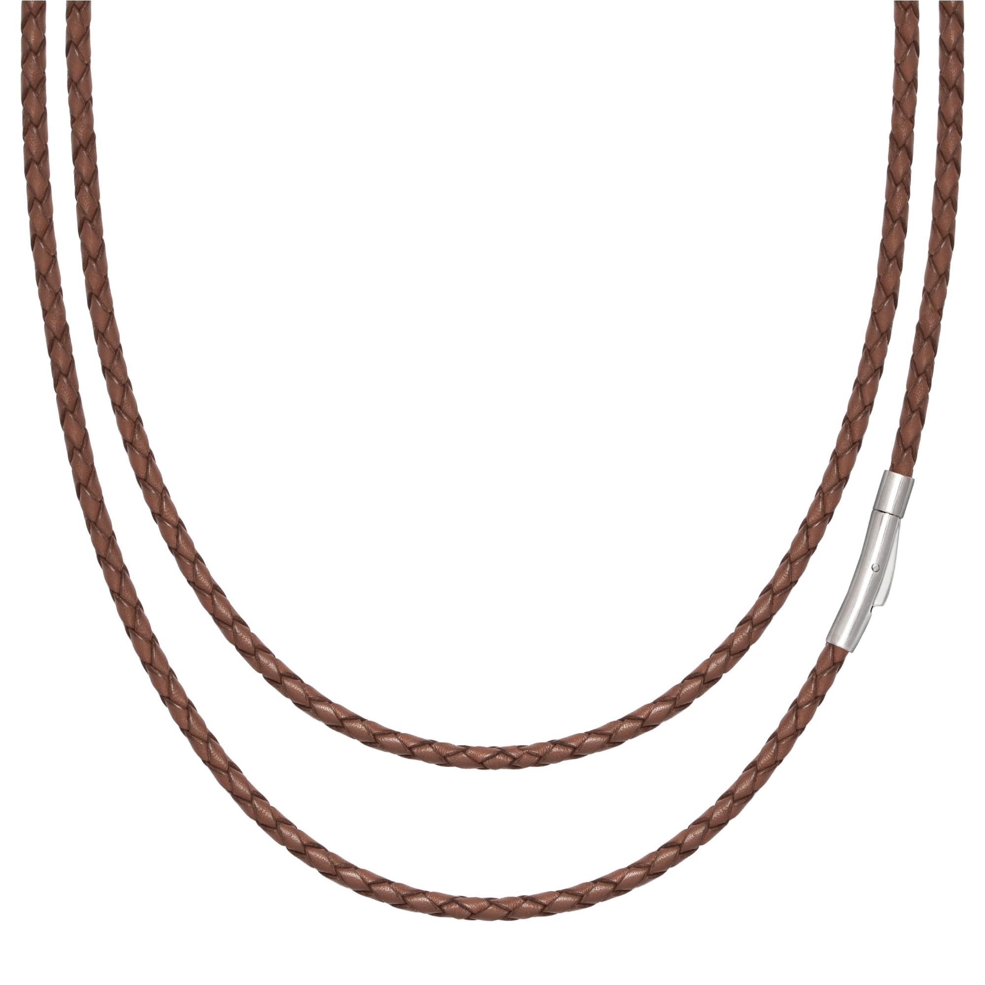 Simaru Lederarmband, 4mm geflochten zum Wickeln für Frauen &