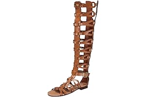 Atta 17 Womens Knee High Gladiator Sandals: Conquer the Streets in Exquisite Style
