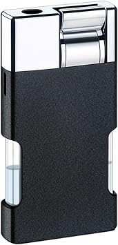 Innovative lever ignition jet lighter, windproof lighter, blue flame, butane lighter, adjustable flame size, compact and portable, suitable for collection, indoor, outdoor, cigar, gift givingA