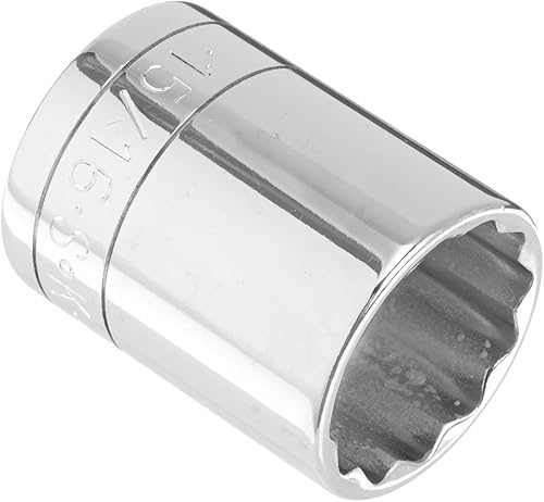 SK Professional Tools 40130 - Enchufe de acero forjado en frío con acabado SuperKrome, de 12 puntos, fraccionado de 12 puntos, fabricado en EE. UU