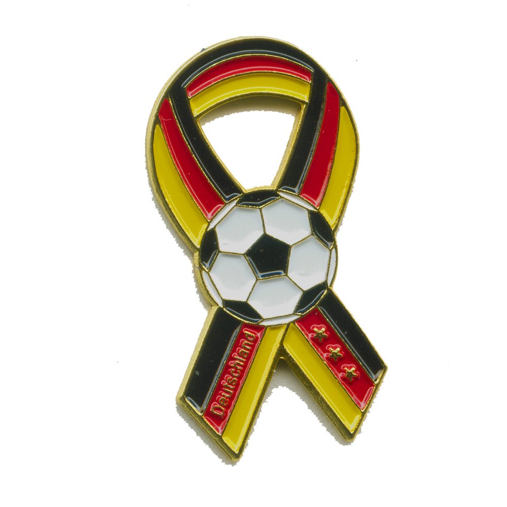 Deutschland Ribbon EM und WM Schleife Fußball Patrioten Fan Pin Pins Anstecker