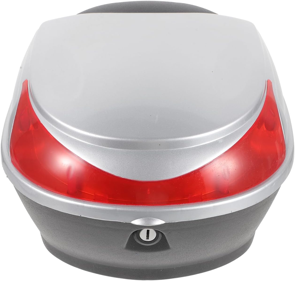 Motorcycle Trunk Scooter Tail Box Durable Motorbike Luggage Case Rear Storage Box for Easy Transport and Secure Storage Silver 30x28cm