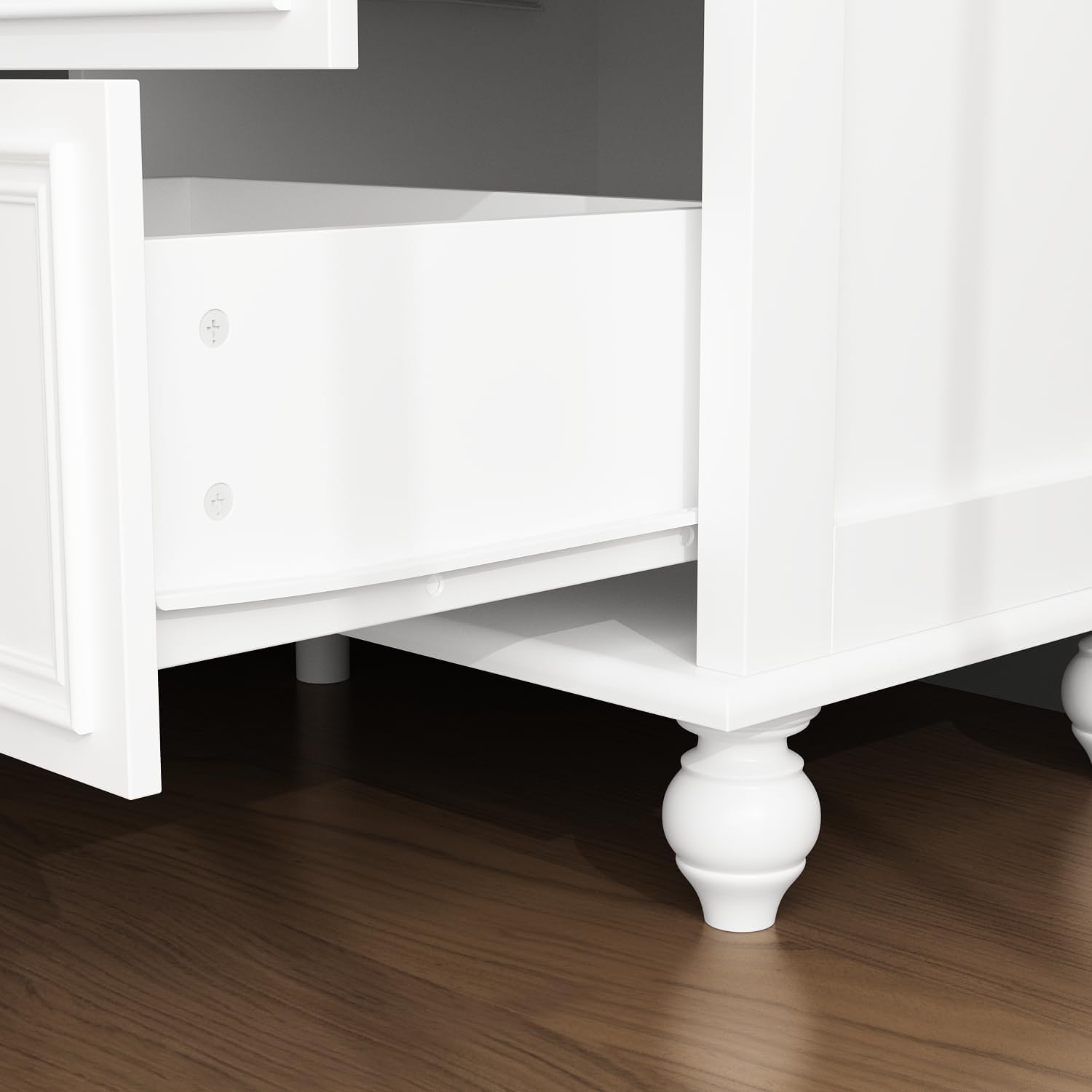 White Dresser 9 Drawer Dresser, Wood Bedroom Dresser, Chest of Drawers for Nursery Storage, Drawer Organizer with Easy Pull Handle for Living Room, Closet, Hallway