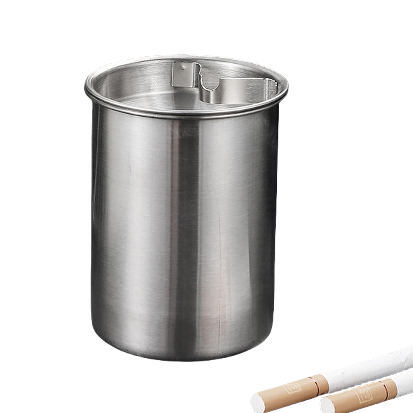 GZTFPQ Stainless Steel Ashtray, Windproof, Odor-Free, Silver, Casual, Indoor/Outdoor