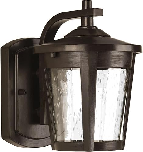 Miniatura 6 de Progress Lighting P6077-3130K9 CraftsmanMission One Wall Lantern de la colección Format en acabado negro, accesorio de iluminación de 6.13 pulgadas